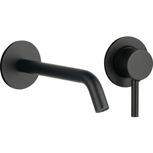 Смеситель для раковины AQUAme Siena встраиваемый, черный матовый (AQM6215MB)