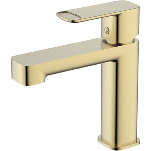 Смеситель для раковины AQUAme Parma шлифованное золото (AQM6610BG)