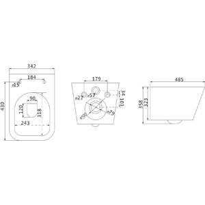 Унитаз подвесной безободковый Lemark Florex сиденье микролифт, смыв Торнадо 3.0, белый глянец (9614001)