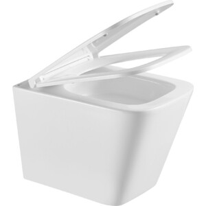 Унитаз подвесной безободковый Lemark Florex сиденье микролифт, смыв Торнадо 3.0, белый глянец (9614001)