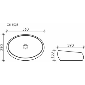 Раковина-чаша Ceramicanova Element 56х39 (CN5033)