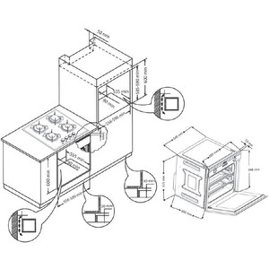 Электрический духовой шкаф MONSHER MOE 6093 Noir