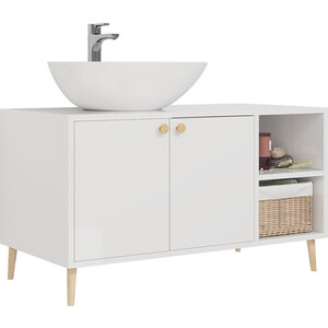 Тумба под раковину Dreja Luno 100х50 белый глянец (99.2003)