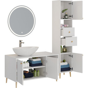 Тумба под раковину Dreja Luno 100х50 белый глянец (99.2003)