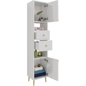 Пенал Dreja Luno 35х194 правый, белый глянец (99.2004)