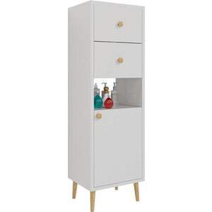 Пенал Dreja Luno 35х128 правый, белый глянец (99.2005)