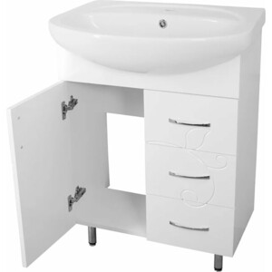 Тумба под раковину Style line Эко Фьюжн №24 61х33 белая (ЛС-00002285)