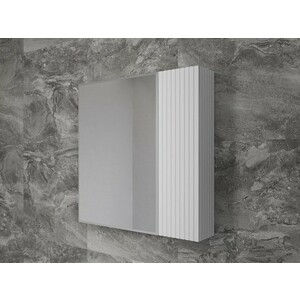 Зеркальный шкаф Style line Стокгольм 70х70 белый рифленый софт (ЛС-00002322)