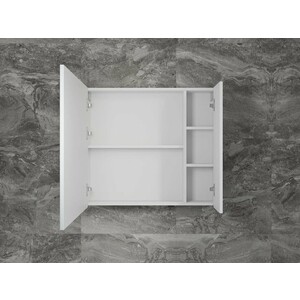 Зеркальный шкаф Style line Стокгольм 80х70 белый рифленый софт (ЛС-00002324)