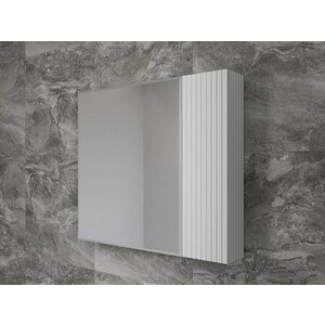 Зеркальный шкаф Style line Стокгольм 80х70 белый рифленый софт (ЛС-00002324)