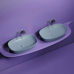 Раковина-чаша Ceramicanova Element 60х38 серо-голубая матовая (CN6049MHL)