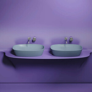 Раковина-чаша Ceramicanova Element 60х38 серо-голубая матовая (CN6049MHL)