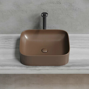Раковина-чаша Ceramicanova Element 50х38 темно-коричневая матовая (CN6052MDB)