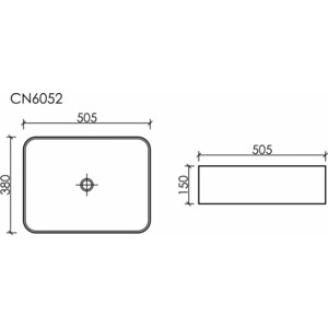 Раковина-чаша Ceramicanova Element 50х38 белая матовая (CN6052MW)