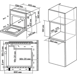 Электрический духовой шкаф Hyundai 6003.01 BG