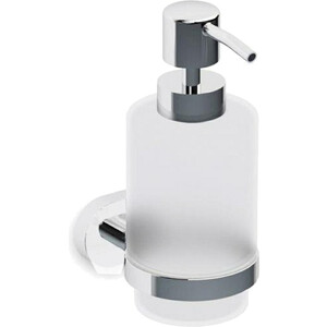 Дозатор для жидкого мыла Rav Slezak Yukon хром/белый/стекло матовое (YUA0303CB)