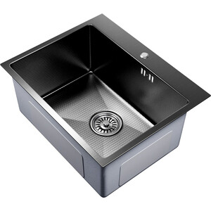 Кухонная мойка Mixline Pro 53х43 черный графит нано (4610211009516)