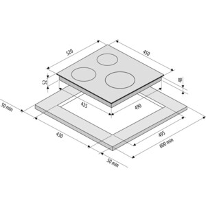 Электрическая варочная панель Krona ZAUBER 45 BL 1DZTS