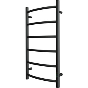 Полотенцесушитель электрический Point Афина 40х80 диммер справа, черный (PN04848B)