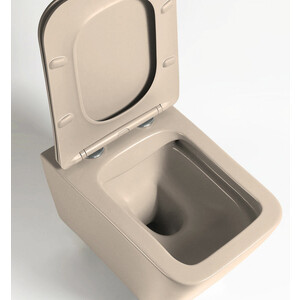 Унитаз подвесной безободковый Vincea Q-Line с сиденьем микролифт, капучино матовый (VT1-12MC)