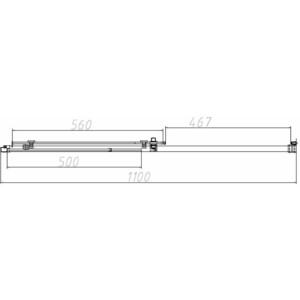 Душевая дверь Vincea Slim-N 110х195 прозрачная, черная (VDS-4SN110CLB)