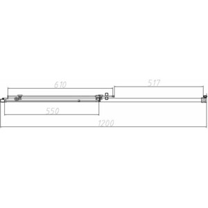 Душевая дверь Vincea Slim-N 120х195 прозрачная, черная (VDS-4SN120CLB)