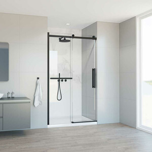 Душевая дверь Vincea Como Soft 120х195 прозрачная, черная (VDS-1CS120CLB)