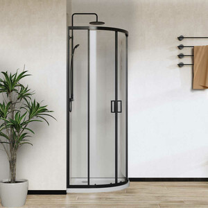 Душевой уголок Vincea City 90х90 прозрачный, черный (VSQ-5CT900CLB)