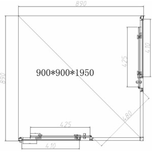 Душевой уголок Vincea Slim-N 90х90 прозрачный, хром (VSS-4SN900CL)