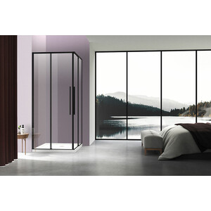 Душевой уголок Vincea Slim-N 100х80 прозрачный, черный (VSS-4SN8010CLB)