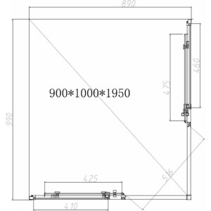 Душевой уголок Vincea Slim-N 100х90 прозрачный, черный (VSS-4SN9010CLB)