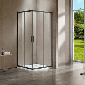 Душевой уголок Vincea Garda 90х90 прозрачный, вороненая сталь (VSS-1G900CLGM)