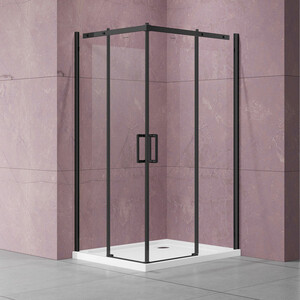 Душевой уголок Vincea Dice 100х100 прозрачный, черный (VSS-4D100CLB)