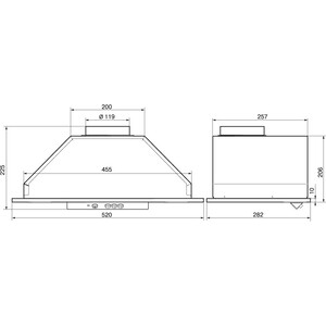 Вытяжка встраиваемая Elikor 52Н-400-К3Д нержавеющая сталь