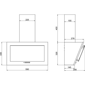 Вытяжка Elikor Коралл 50П-430-К3Д черный/черное стекло