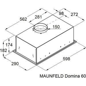Вытяжка встраиваемая MAUNFELD Domina 60 white