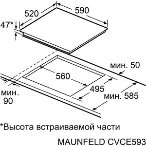 Электрическая варочная панель MAUNFELD CVCE593STBK LUX