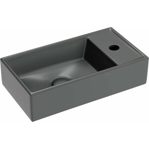 Раковина Ceramicanova Element 41х22 левая, темный антрацит матовая (CN6051LMDH)