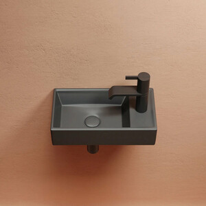 Раковина Ceramicanova Element 41х22 левая, темный антрацит матовая (CN6051LMDH)