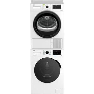 Стиральная и сушильная машина Beko WSPE7H616W + DF7439SXUV + PSKS