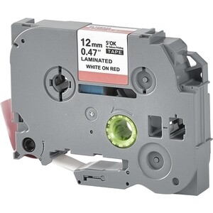 Кассета с лентой S'OK TZE435 для Brother, белый на красном, 12мм/8м