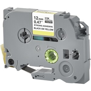 Кассета с лентой S'OK TZES631 для Brother, черный на желтом, 12мм/8м