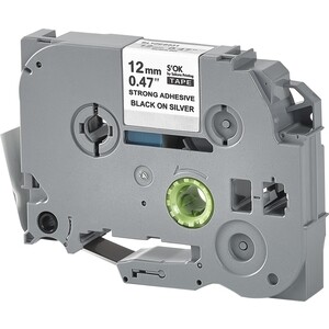 Кассета с лентой S'OK TZES931 для Brother, черный на серебре, 12мм/8м