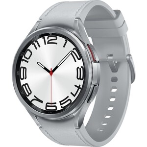 Samsung Galaxy Watch 6 Classic 47мм 1.5" AMOLED корп.серебристый рем.серебристый (SM-R960NZSACIS)