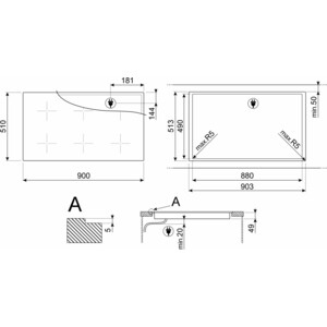 Индукционная варочная панель Smeg SIM1964D