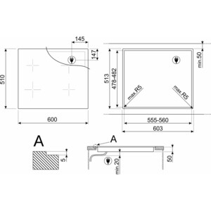 Индукционная варочная панель Smeg SIM1644DG