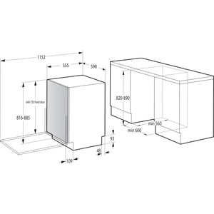 Встраиваемая посудомоечная машина Gorenje GV643E90