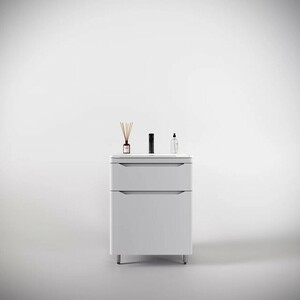 Тумба под раковину Style line Марелла 60х39 напольная, белая матовая (СС-00002395)