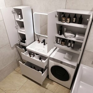 Тумба под раковину Style line Марелла 70х39 напольная, белая матовая (СС-00002398)