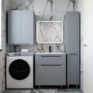 Тумба под раковину Style line Марелла 70х39 напольная, серая (СС-00002400)